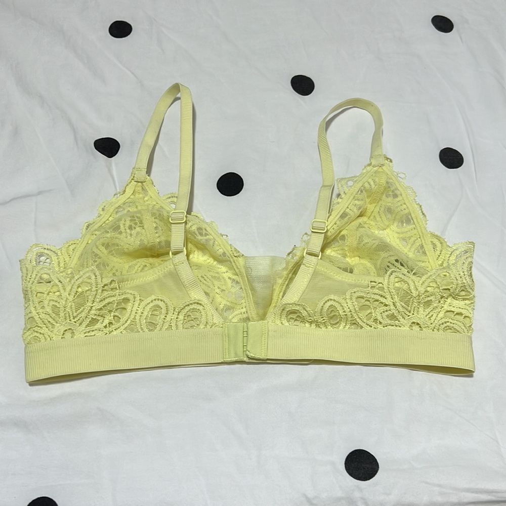 Thirdlove Yellow Boho Lace Unlined Triangle Brale… - image 2